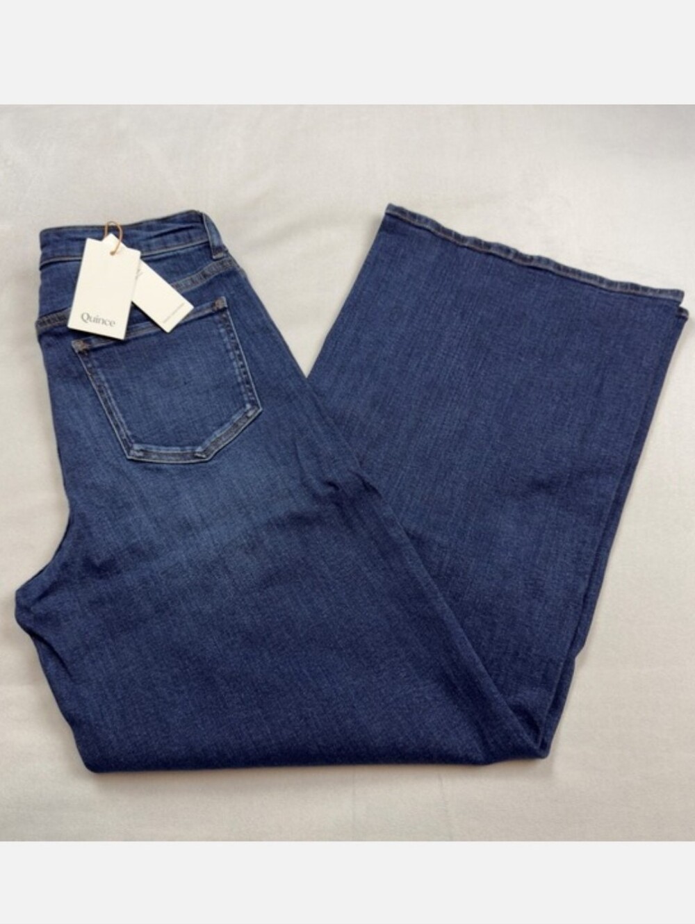 Quince Bella Stretch Wide Leg Midnight Blue Jeans Size 31
